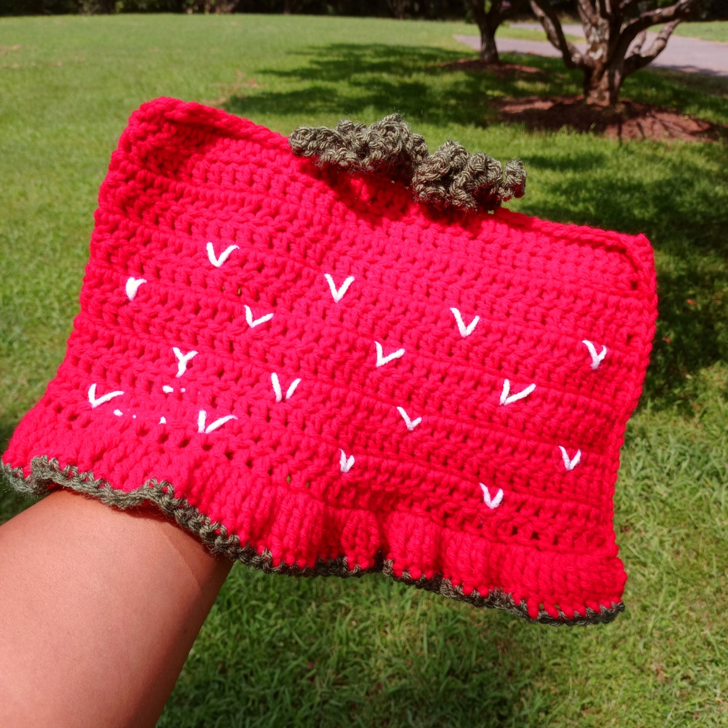 Strawberry Ruffle Cat Hat