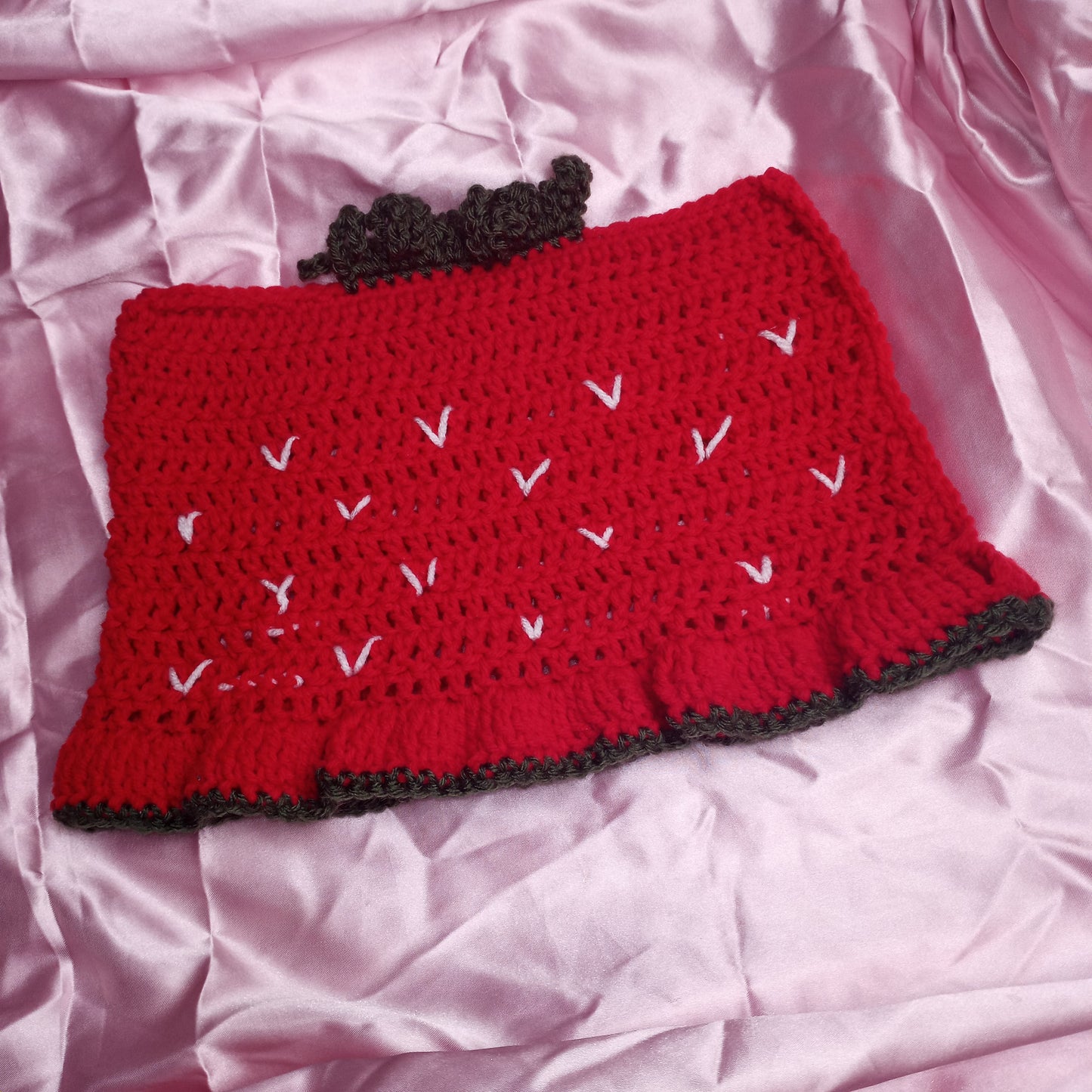 Strawberry Ruffle Cat Hat