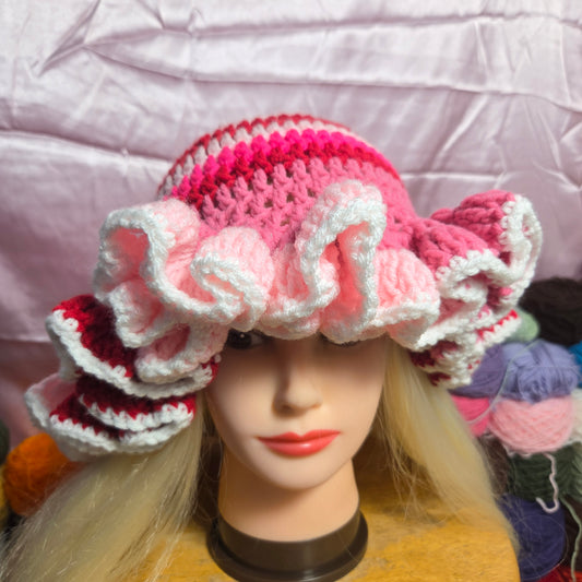 Crochet Ruffle Hat